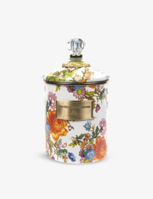 Mackenzie-childs Flower Market Floral-print Enamel Canister 21.6cm