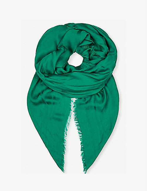 OF THE BEA: Signature Bee wool and silk-blend scarf