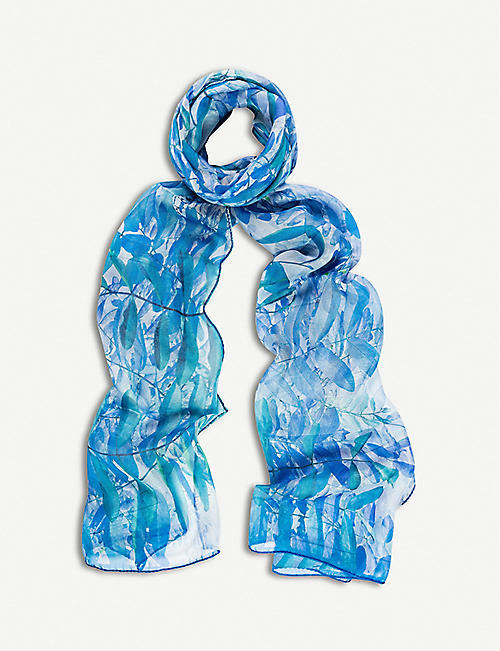 OF THE BEA: Hurlingham Palm silk scarf