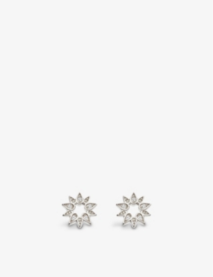 Astley Clarke Mini Sun Biography Sapphire Stud Earrings In Sterling Silver (silver)