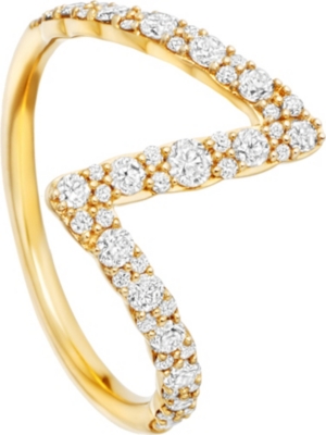 ASTLEY CLARKE ASTLEY CLARKE WOMEN'S YELLOW GOLD INTERSTELLAR 14CT YELLOW-GOLD DIAMOND FLASH RING,996-10080-38051YNOR50