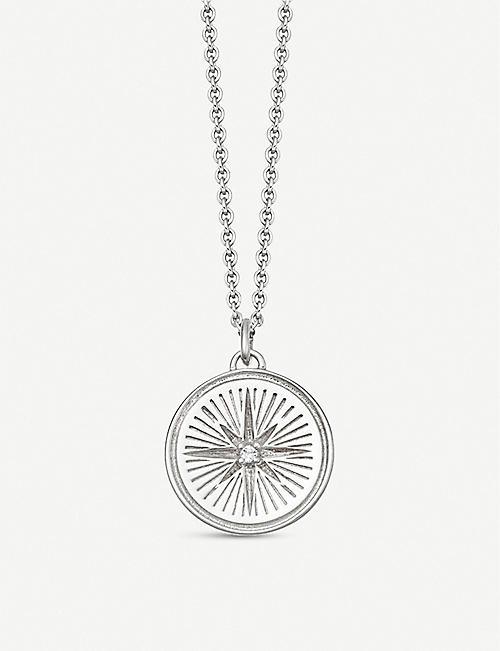 ASTLEY CLARKE: Celestial Compass sterling silver and sapphire necklace