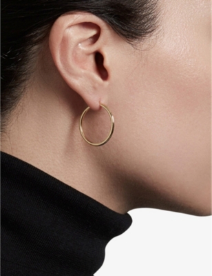 ASTLEY CLARKE: Linia 18ct gold-plated sterling silver hoop earrings