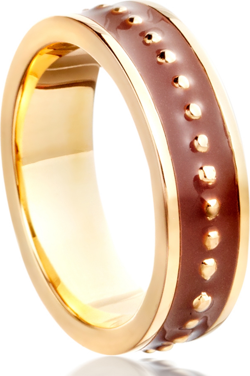 ASTLEY CLARKE   Cappuccino enamel 18 carat gold vermeil ring