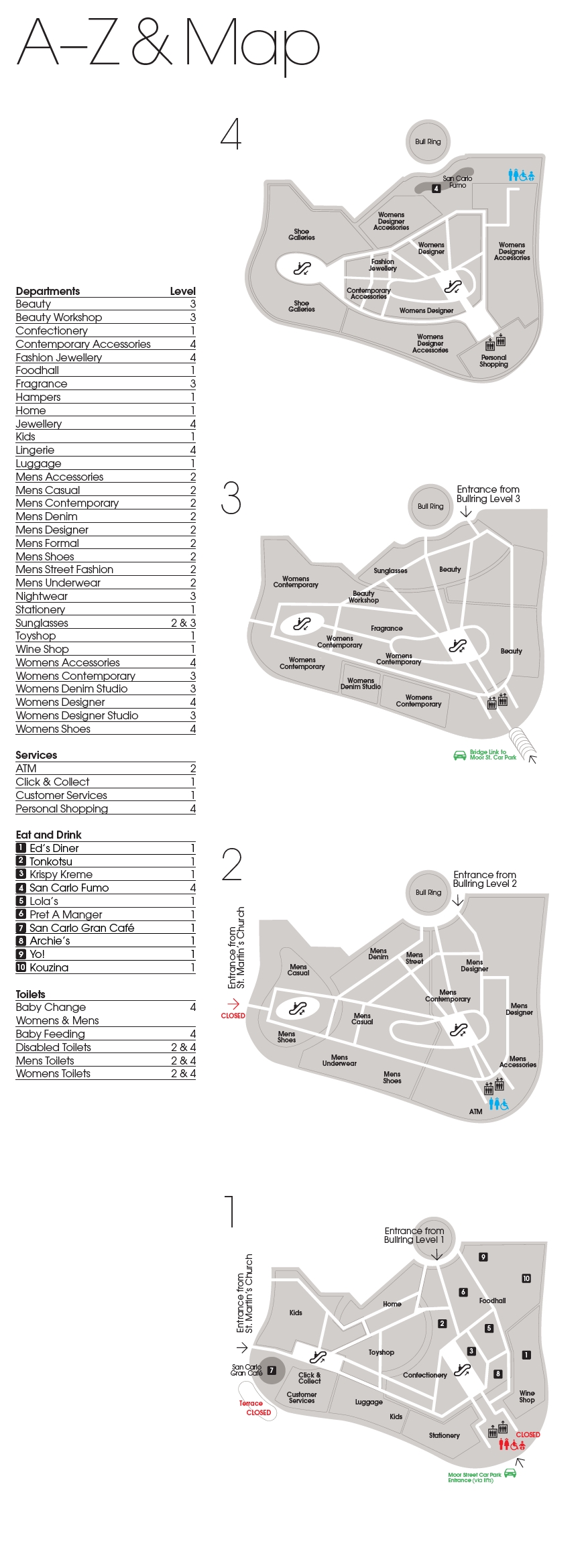 Birmingham Store Guide  Birmingham  Selfridges