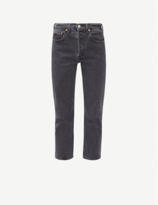 levis 501 cropped black
