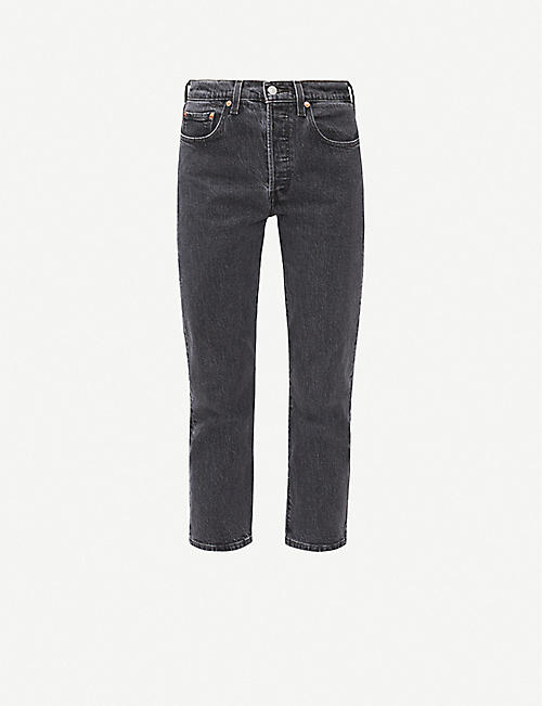 LEVIS: 501 cropped straight high-rise jeans