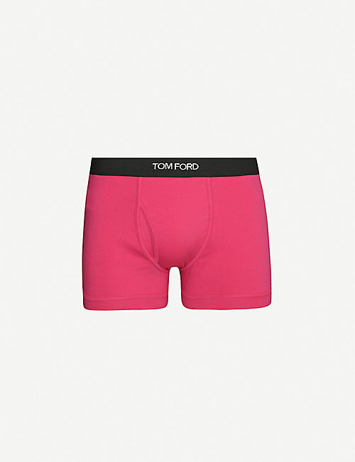 TOM FORD: Logo-embroidered cotton-blend jersey boxers