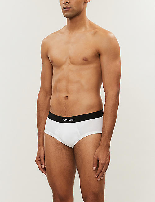 Save 33% Mens Clothing Underwear Boxers briefs Tom Ford Cotton Logo Briefs in White for Men 