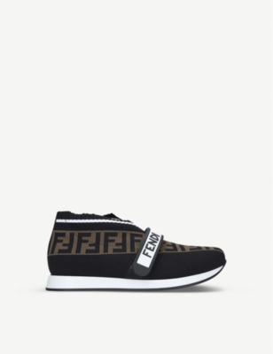 FENDI - FF Love leather low-top 