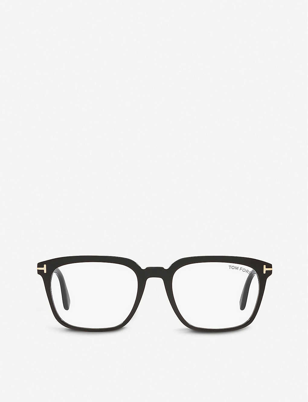 Tom Ford Mens Black Ft5626-b Acetate Rectangle-frame Eyeglasses