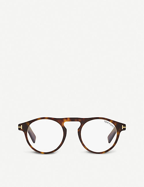 TOM FORD: FT5628-B tortoiseshell acetate round-frame eyeglasses