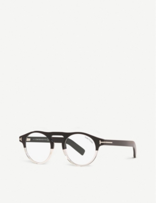 TOM FORD: FT5628-B two-tone acetate round-frame eyeglasses