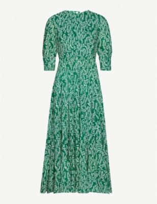 RIXO - Kristen floral-print tiered cotton-blend maxi dress | Selfridges.com