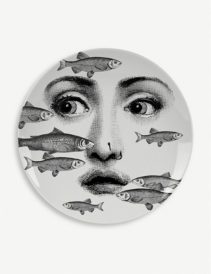 FORNASETTI: No. 392 porcelain wall plate 26cm