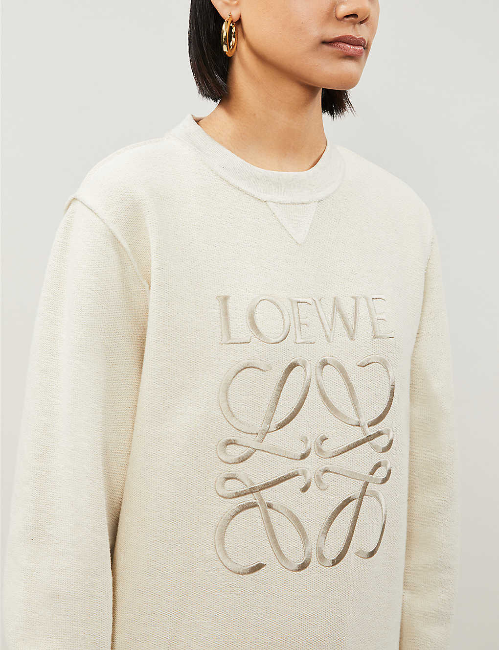 LOEWE - Anagram logo-embroidered cotton-jersey sweatshirt 