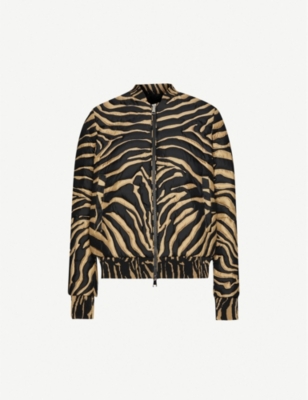 MONCLER - Abricot zebra-print padded shell-down jacket | Selfridges.com