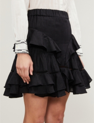 ISABEL MARANT ÉTOILE Alikaya ruffled linen mini skirt