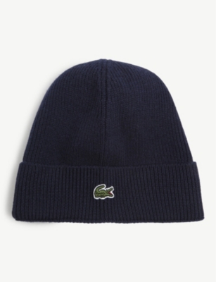lacoste wool beanie