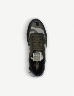 VALENTINO GARAVANI Full leather camouflage trainers