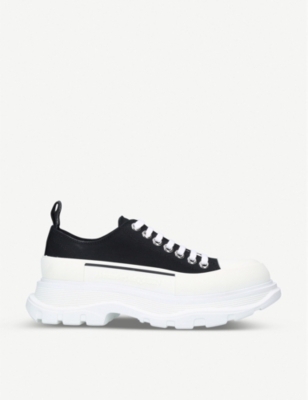 ALEXANDER MCQUEEN: Women's Tread Slick lace-up cotton-canvas trainers