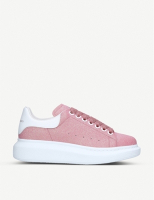 alexander mcqueen pink glitter trainers