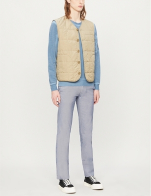 BOSS: Mid-rise tapered cotton trousers