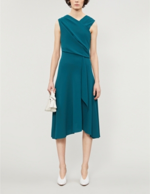 REISS Marling woven wrap midi dress Selfridges