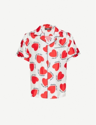 AMIRI - Hearts-print silk-twill shirt | Selfridges.com