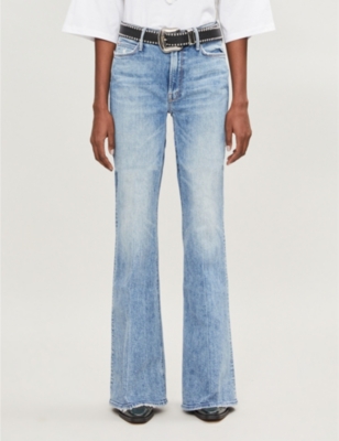Mother The Doozy Faded Flared High Rise Jeans Selfridges Com