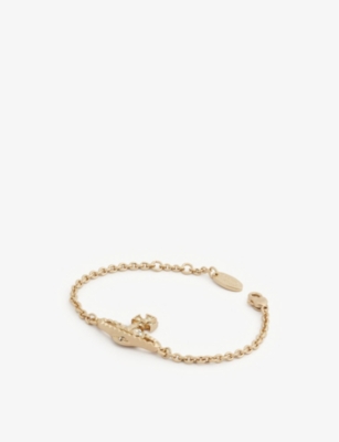 VIVIENNE WESTWOOD JEWELLERY Mayfair orb yellow gold-toned brass chain bracelet