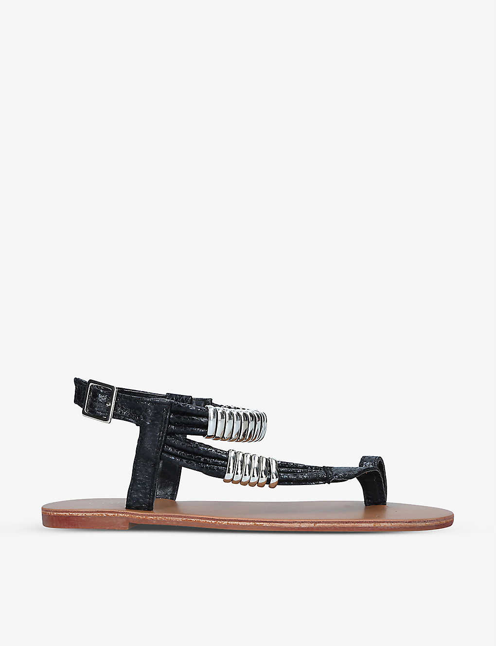 Carvela Klipper Leather Sandals In Black