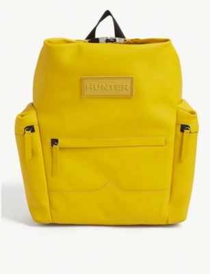 hunter rubberised leather backpack