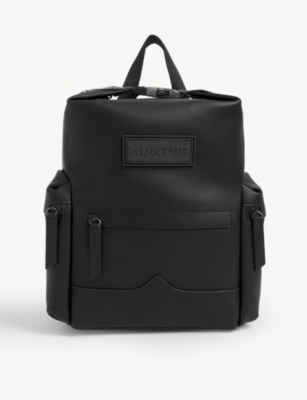 hunter rubberised leather backpack