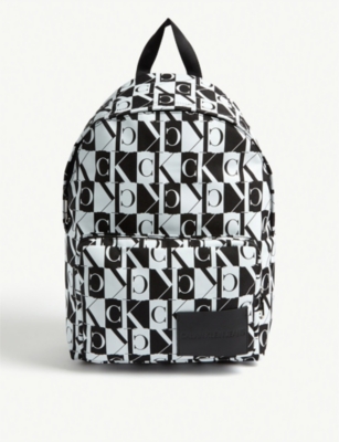 calvin klein black and white backpack