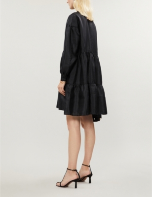 SAMSOE & SAMSOE MARGO TAFFETA MINI SHIRT DRESS
