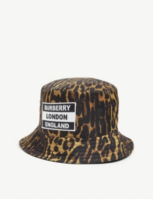 BURBERRY Reversible leopard print bucket hat