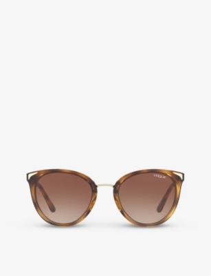 VOGUE: VO5230S cat-eye frame tortoiseshell acetate sunglasses