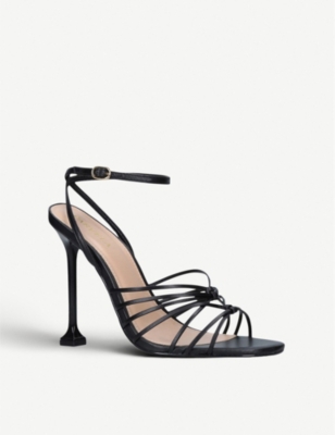 carvela black strappy heels