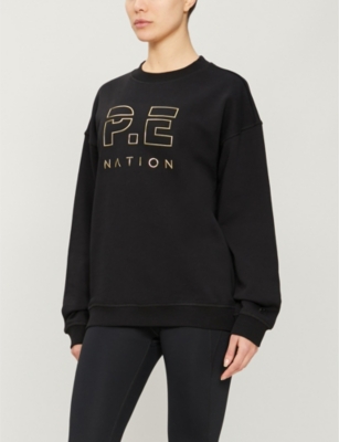 pe nation heads up sweater black