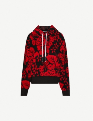 palm angels floral hoodie