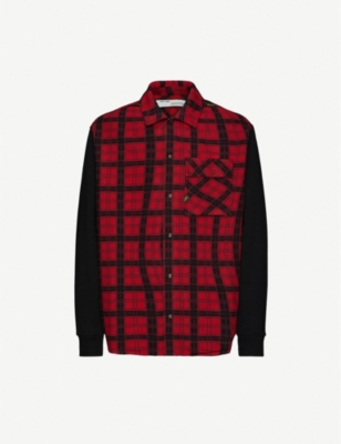 red off white jean jacket