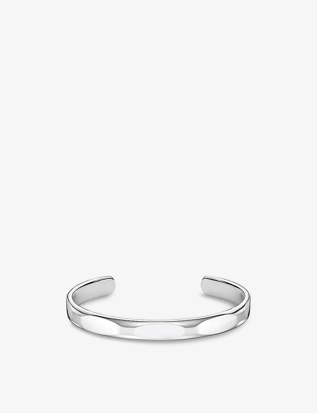 Thomas Sabo Minimalist Sterling-silver Bangle In Silver-coloured