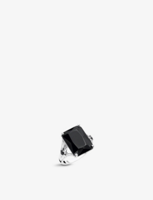 Thomas Sabo Womens Magic Stones Sterling-silver, Zirconia And Onyx Cocktail Ring Black