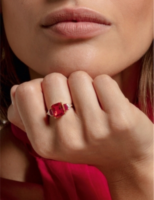 Thomas Sabo Womens Multicoloured Magic Stones 18ct Yellow Gold-plated, Sterling- Silver And Mixed Stones Ring In Multi-coloured