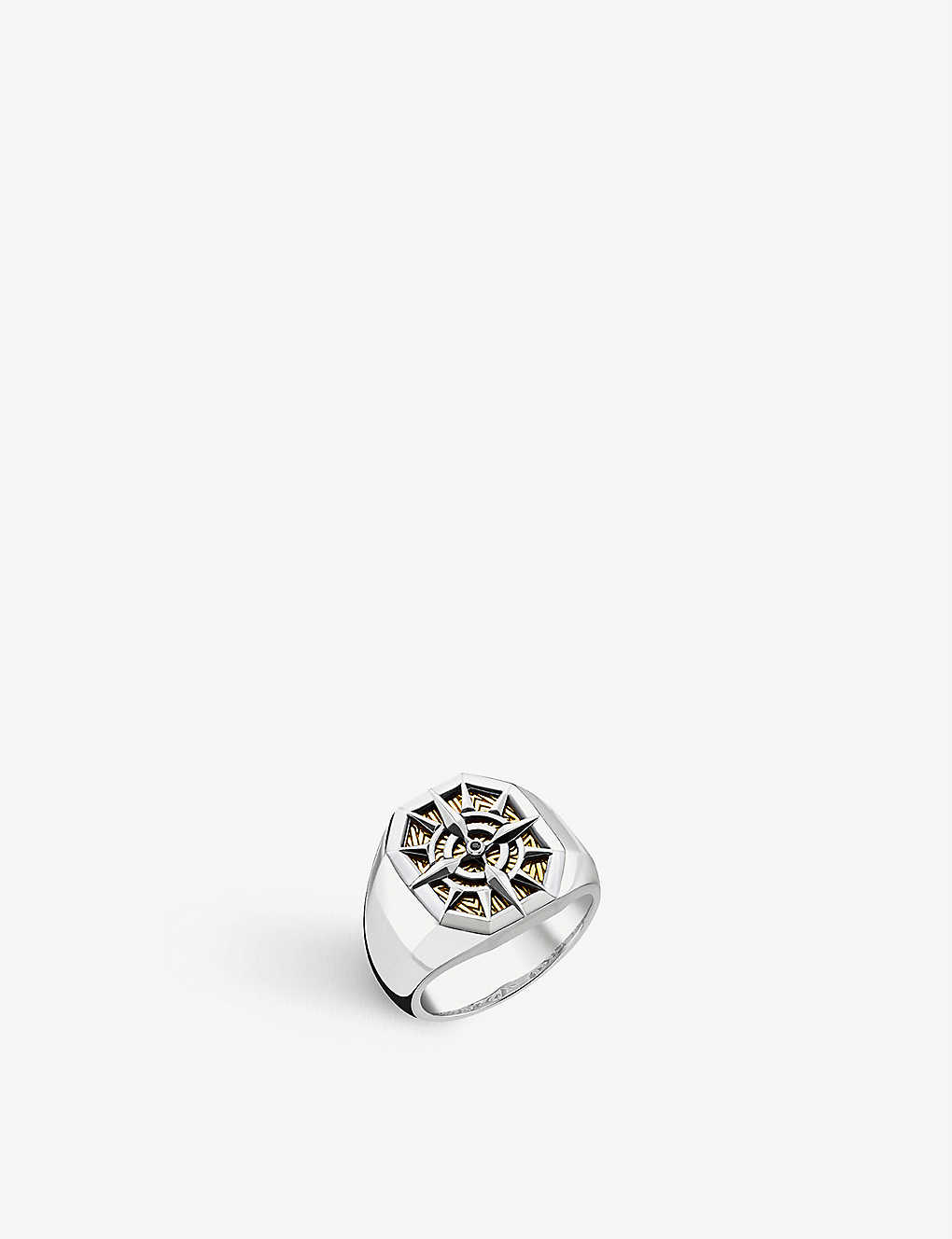Thomas Sabo Womens Multicoloured Compass 18ct Yellow Gold-plated, Sterling-silver And Zirconia Signe In Multi-coloured
