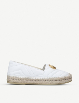 GUCCI: Pilar quilted leather flatform espadrilles