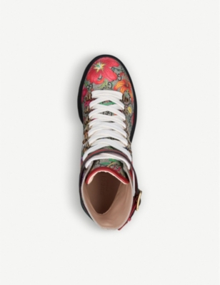 gucci floral boots