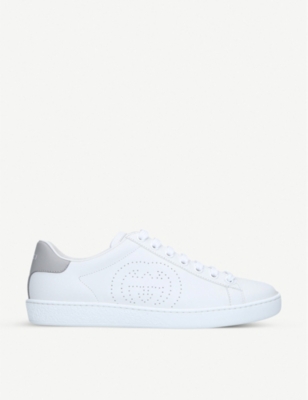 GUCCI: New Ace interlocking-G leather trainers