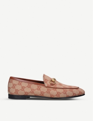 GUCCI: Jordaan GG canvas loafers